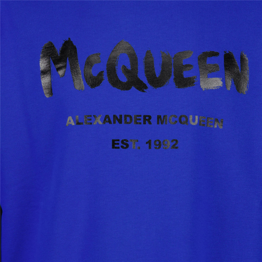 스웨트셔츠 Sweatshirt Graffiti Alexander McQueen 파란색 Homme