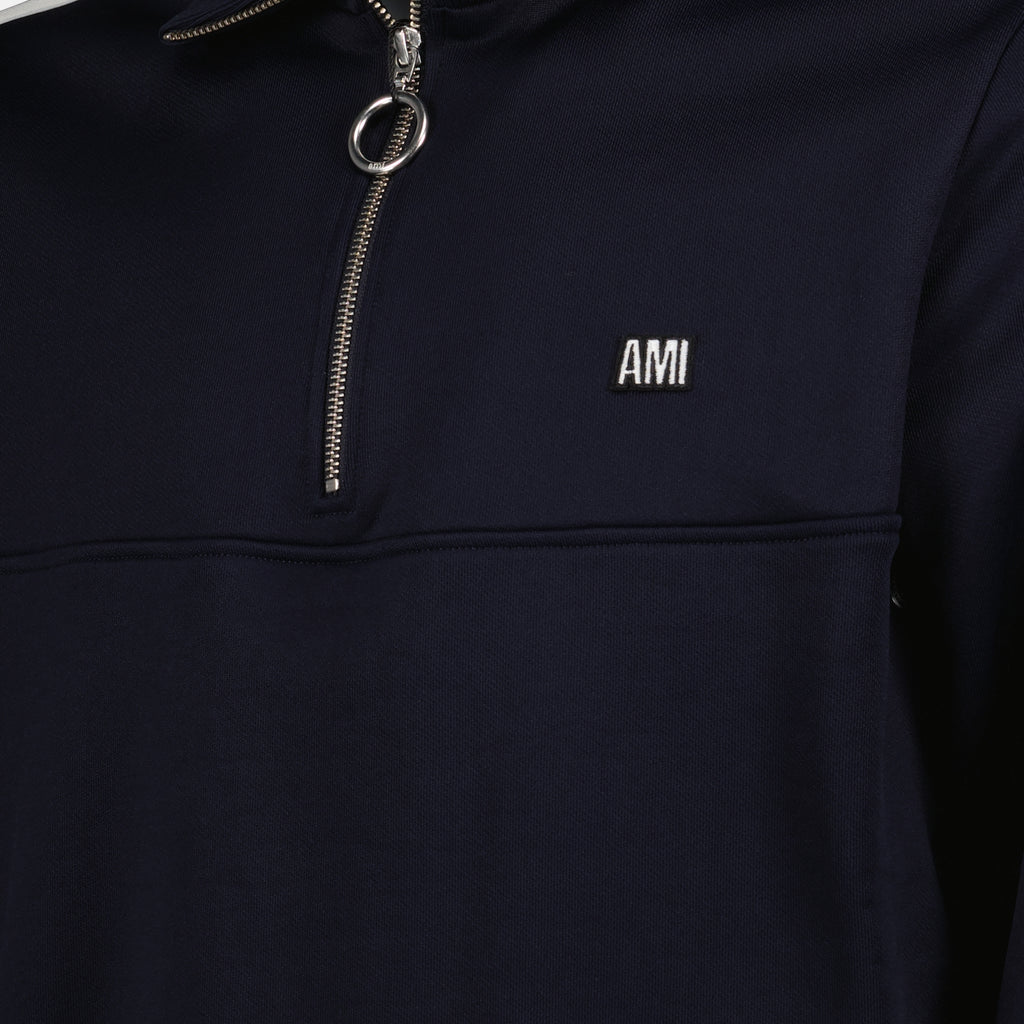 스웨트셔츠 Sweatshirt zippé Ami PARIS 파란색 Homme
