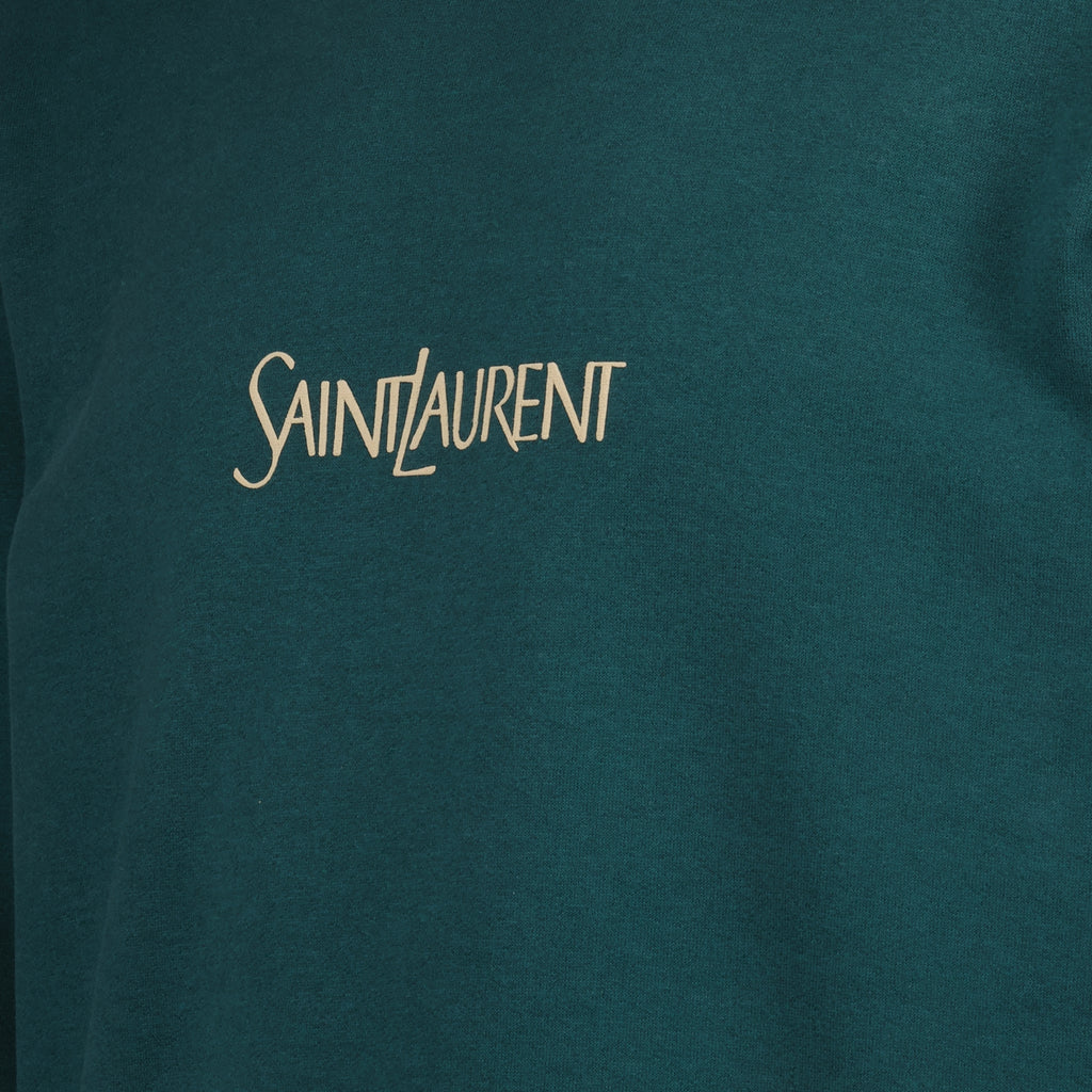 Sweatshirts Sweatshirt brodé Saint Laurent Grün Homme