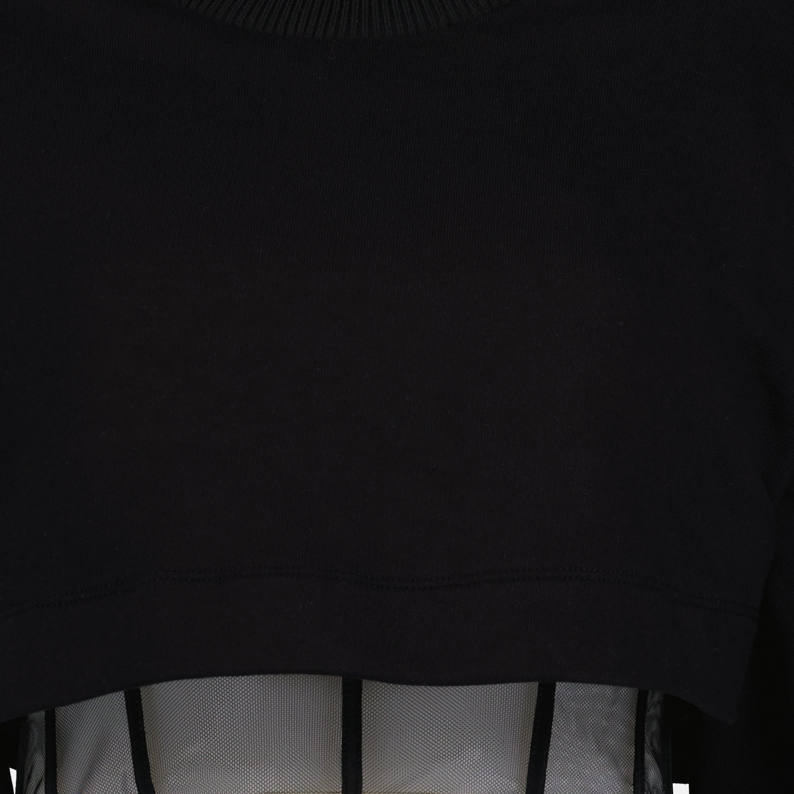 スウェットシャツ コルセットクロップドスウェットシャツ Alexander McQueen 黒 女性