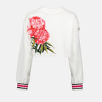 Felpe Sweatshirt imprimé œillets Dolce & Gabbana Bianco Femme