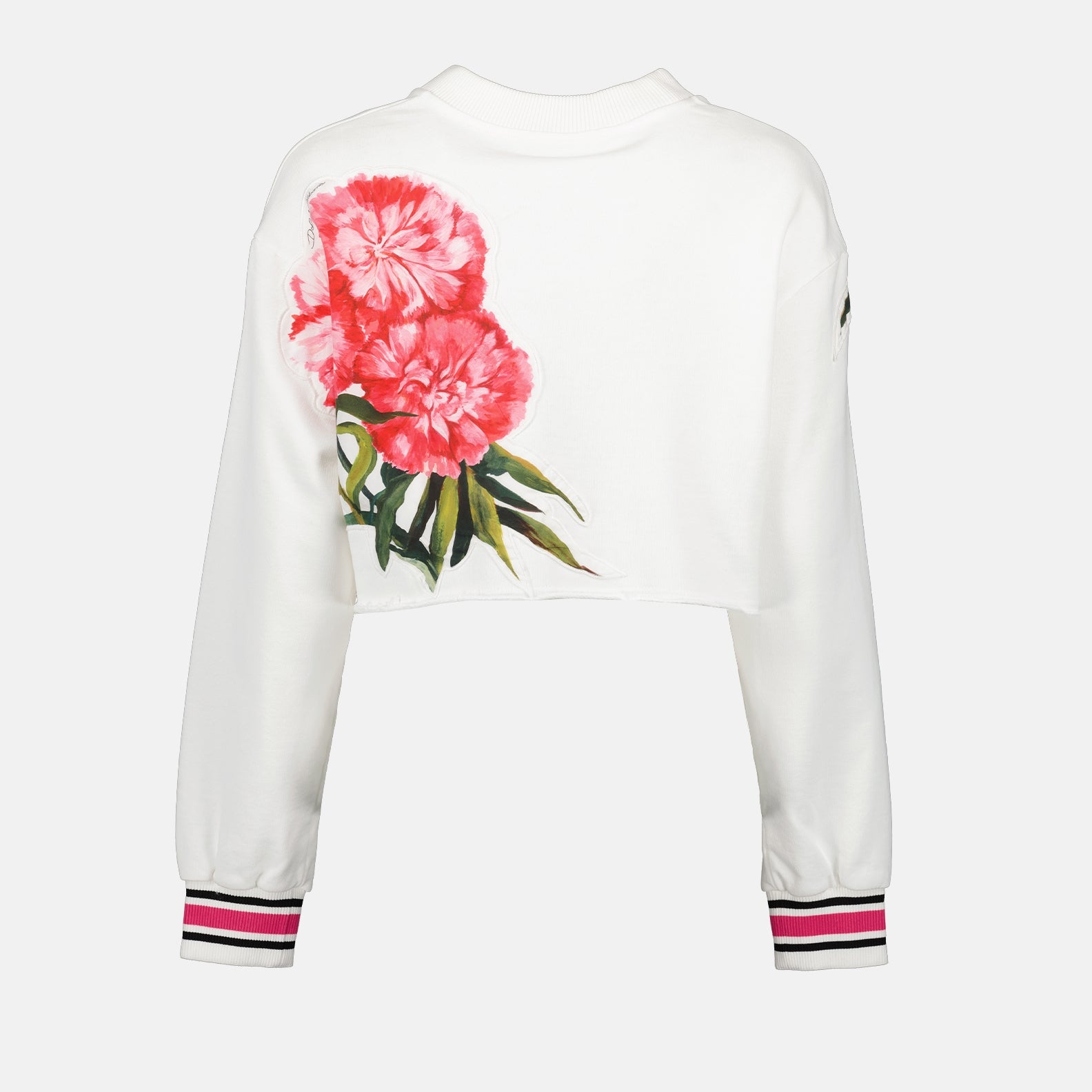 Felpe Sweatshirt imprimé œillets Dolce & Gabbana Bianco Femme