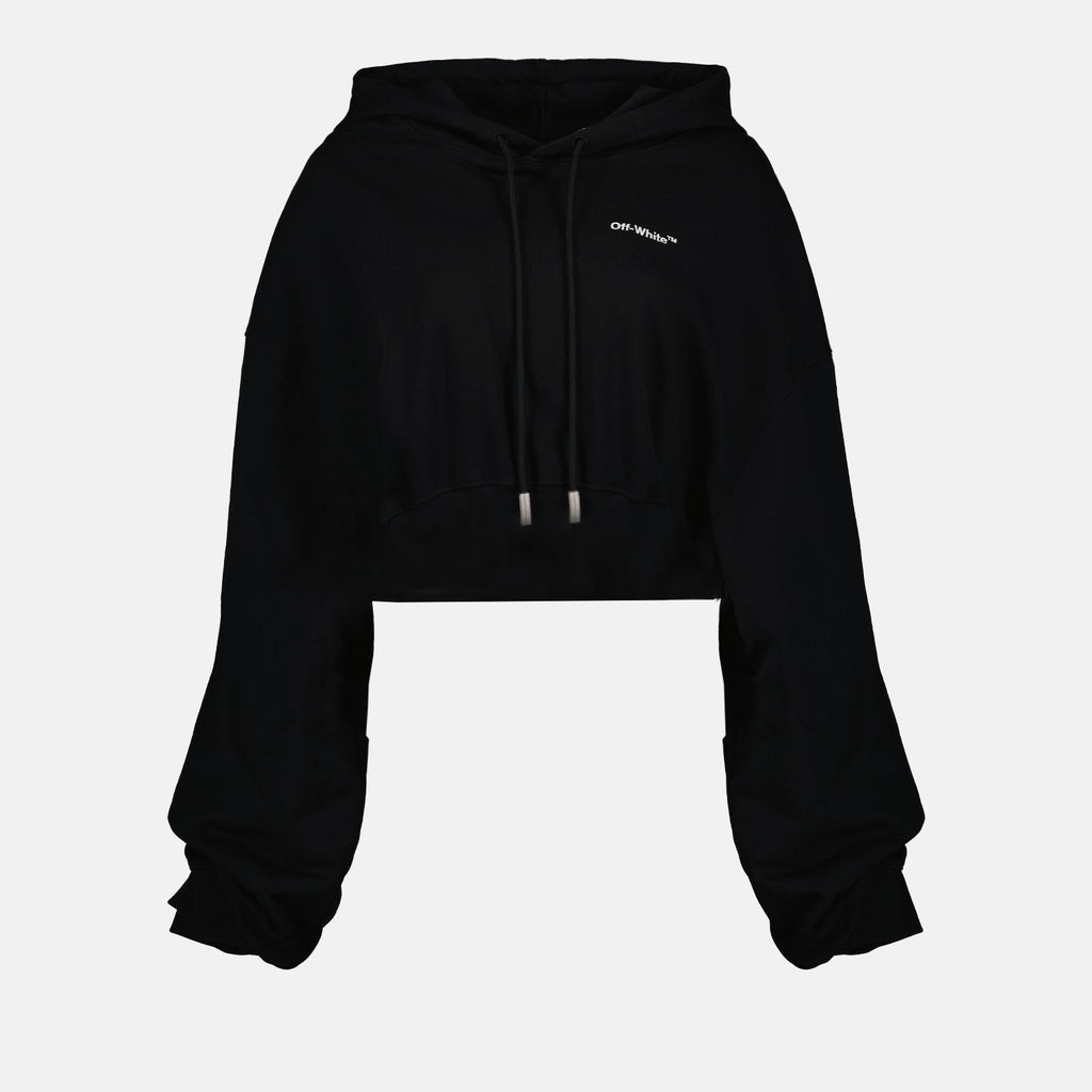 Moletons Sweatshirt crop Off-White Preto Femme