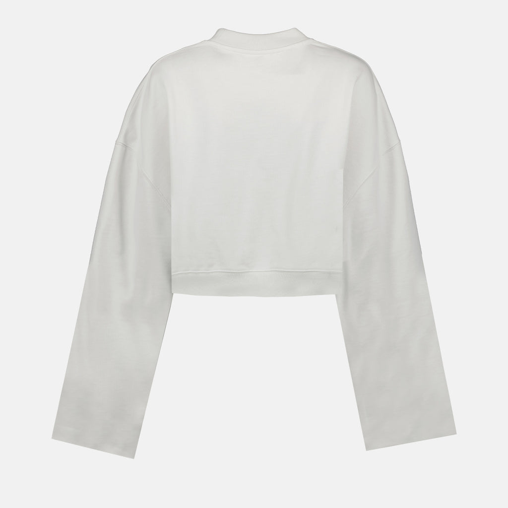Sudaderas Sweatshirt crop Off-White Blanco Femme