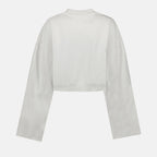 Sudaderas Sweatshirt crop Off-White Blanco Femme