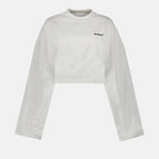 Sudaderas Sweatshirt crop Off-White Blanco Femme