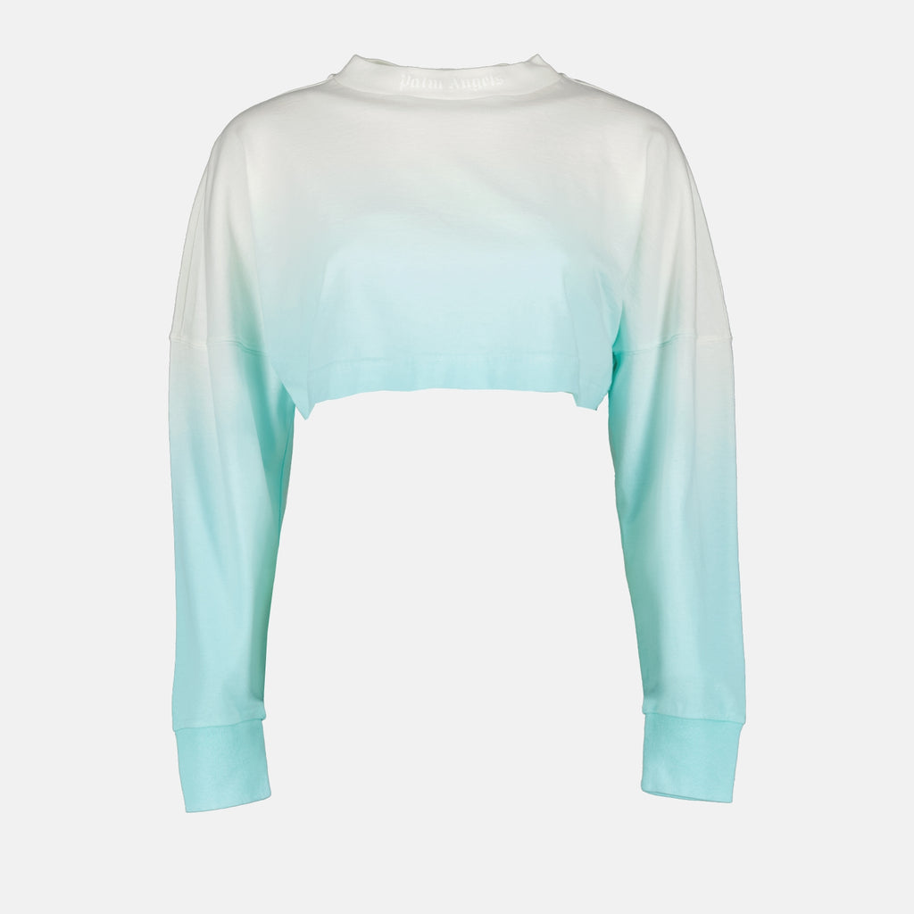 T-shirts Gradient sweatshirt Palm Angels Blue Women