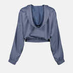 Felpe Sweatshirt cropped Fendi Blu Femme
