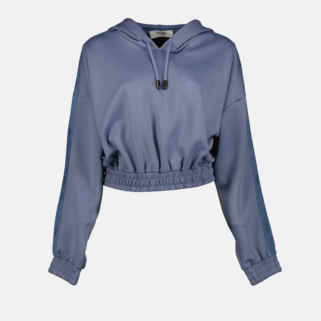 Felpe Sweatshirt cropped Fendi Blu Femme