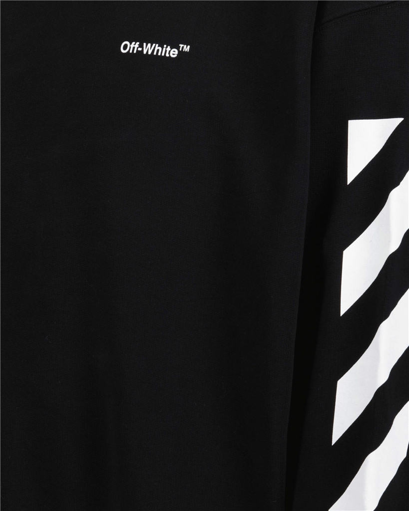 Moletons Sweatshirt Diag Off-White Preto Homme