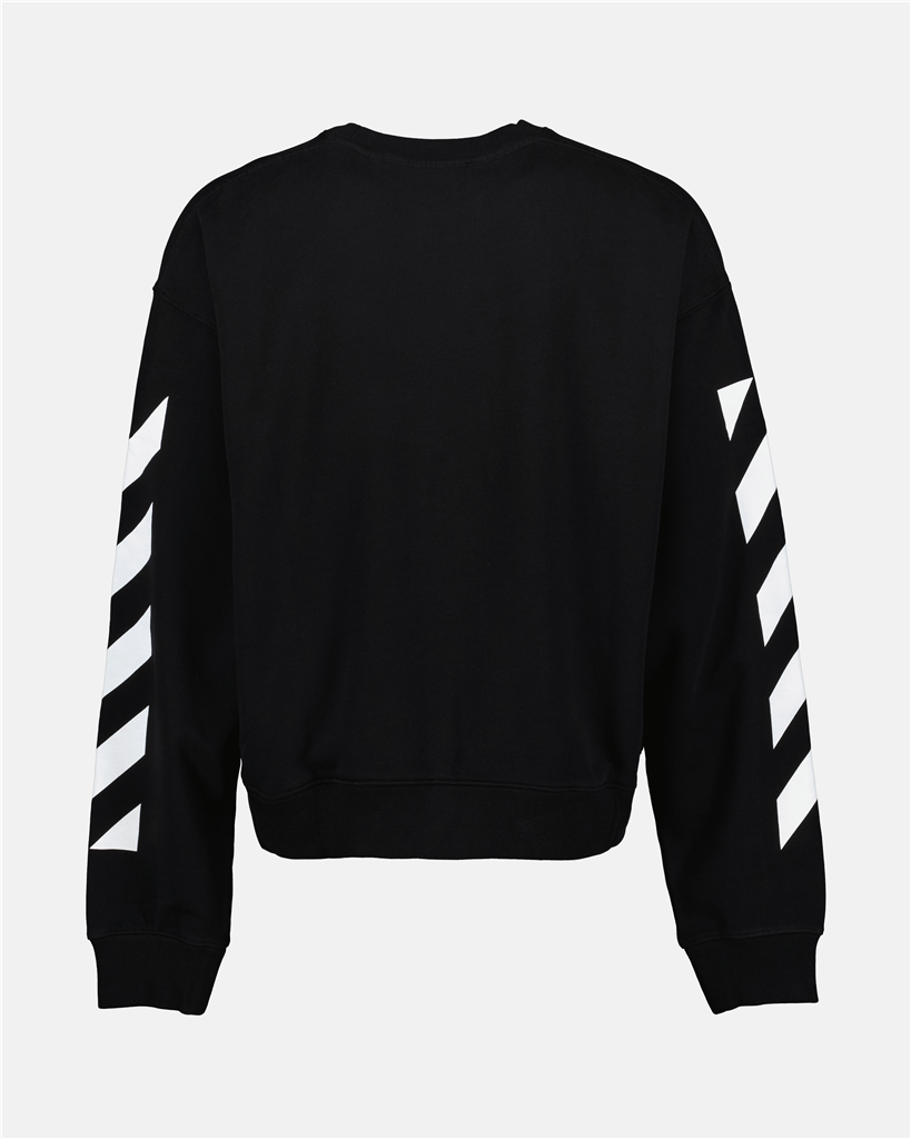Moletons Sweatshirt Diag Off-White Preto Homme