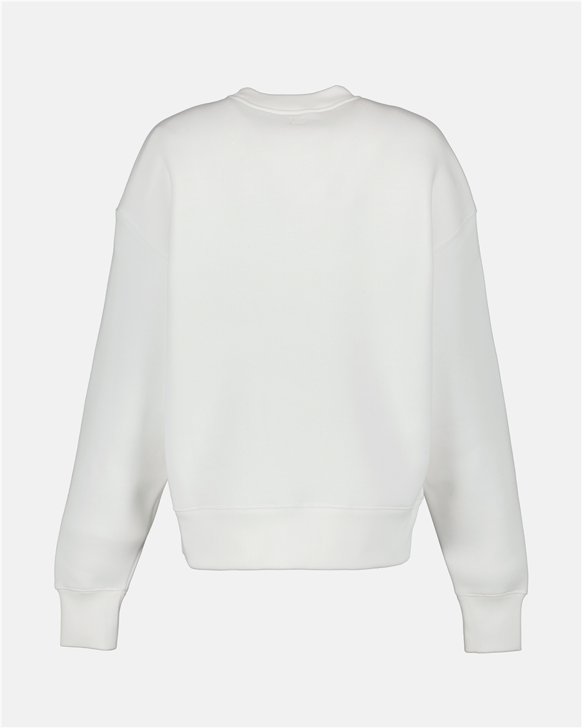 Sweatshirts Pull à logo étiquette Ami PARIS Blanc Unisexe