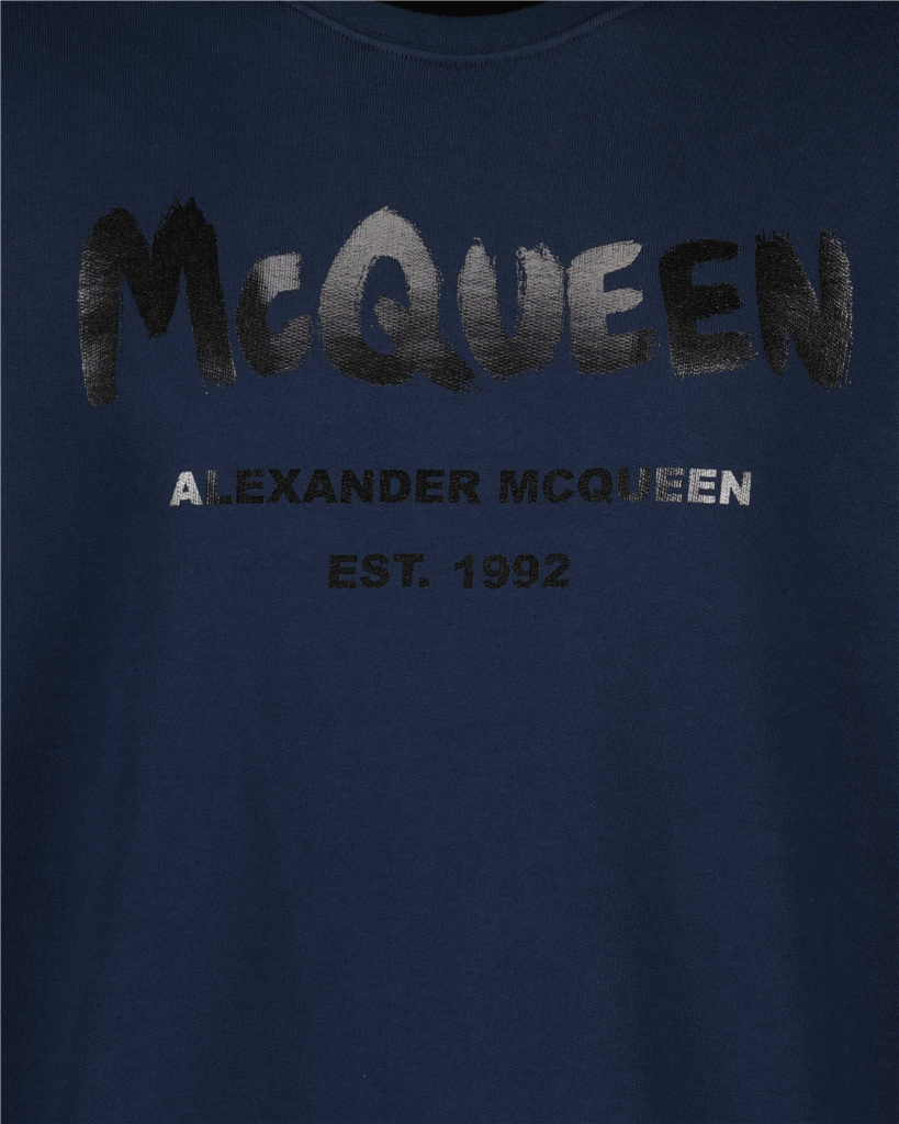 스웨트셔츠 Sweatshirt Graffiti Alexander McQueen 파란색 Homme