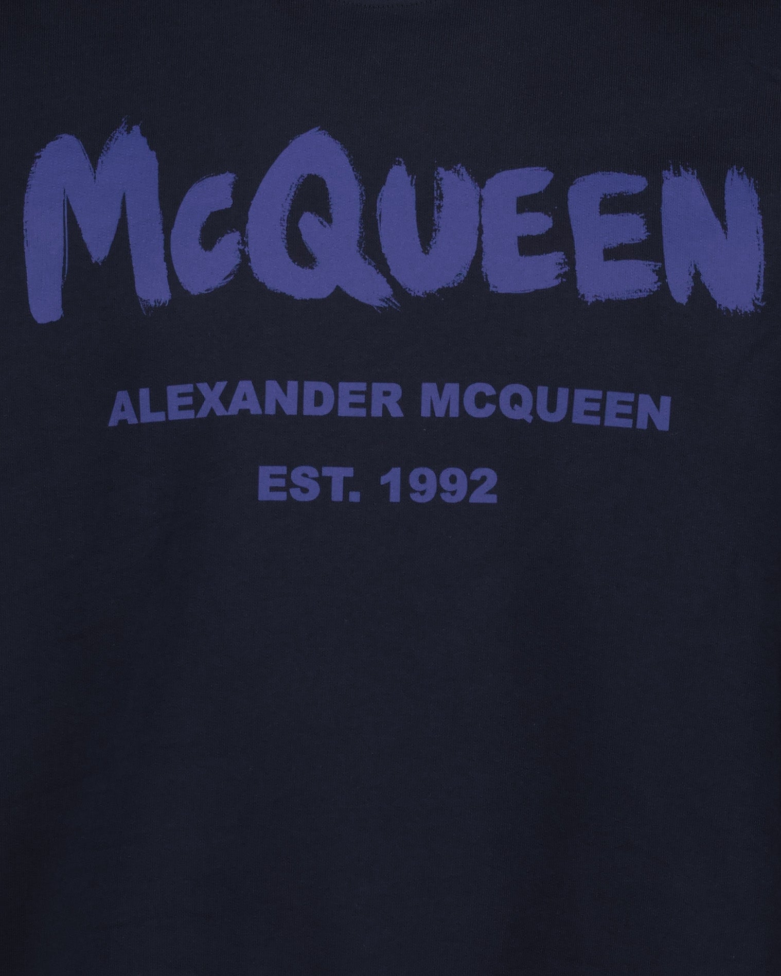 Felpe Sweatshirt Graffiti Alexander McQueen Blu Homme
