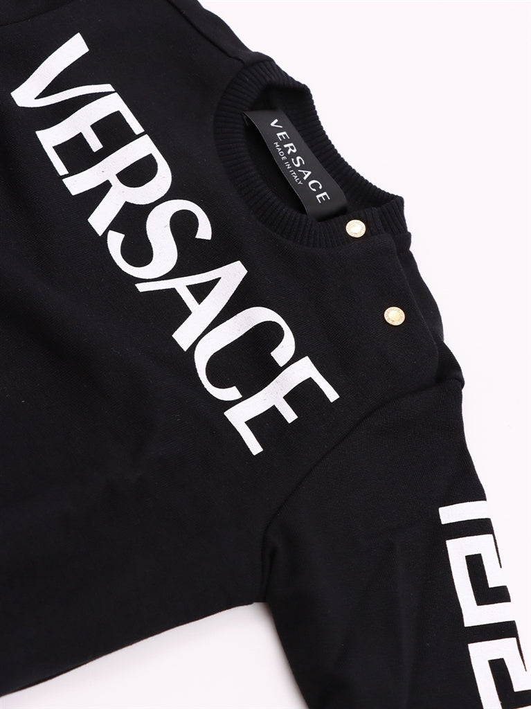 衣類 グレカスウェットシャツ Versace 黒 子供たち