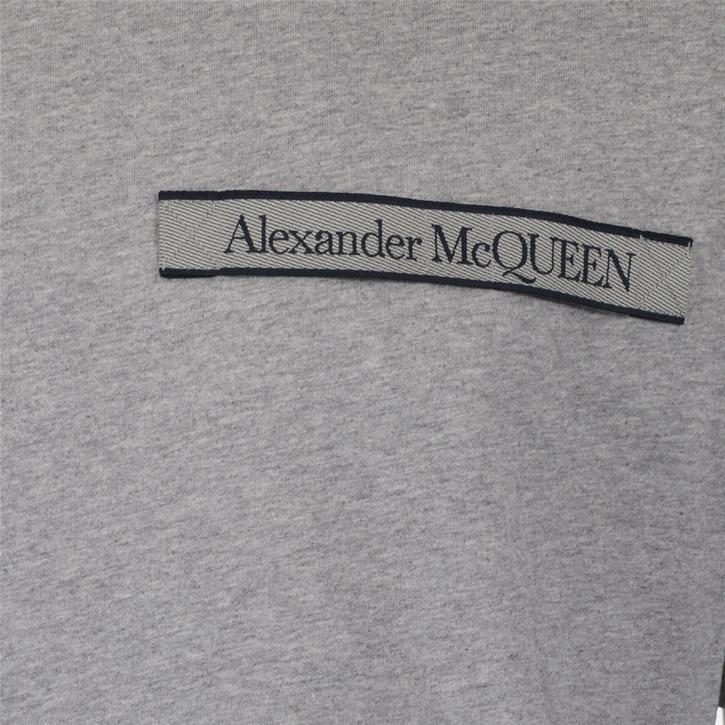 Felpe Sweatshirt à logo bande Alexander McQueen Grigio Homme