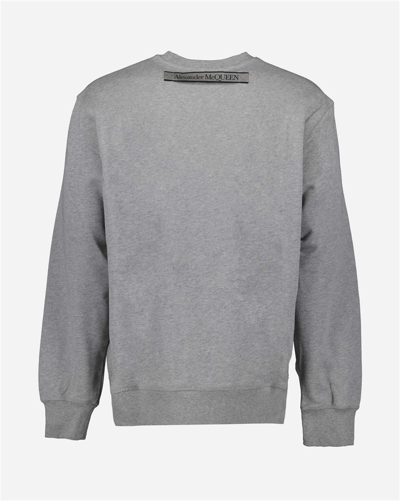 Felpe Sweatshirt à logo bande Alexander McQueen Grigio Homme