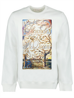 Sudaderas Sweatshirt Illustration de Blake Alexander McQueen Blanco Homme