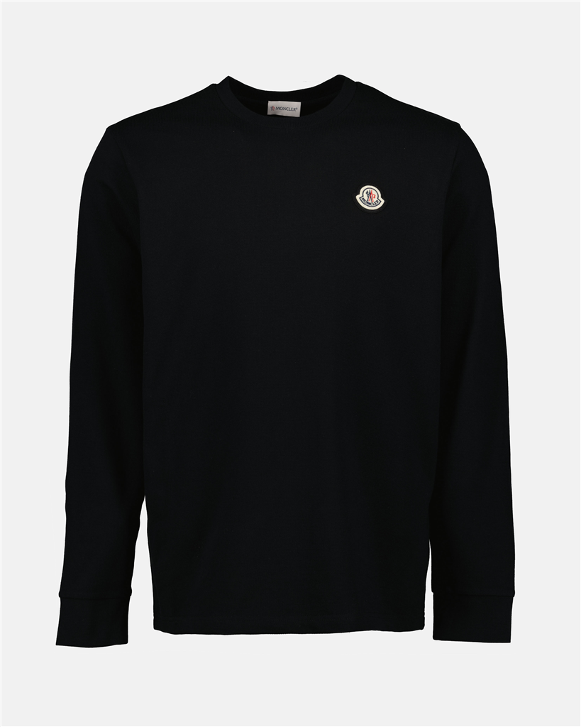 T-shirt Sweatshirt à logo Moncler Nero Homme
