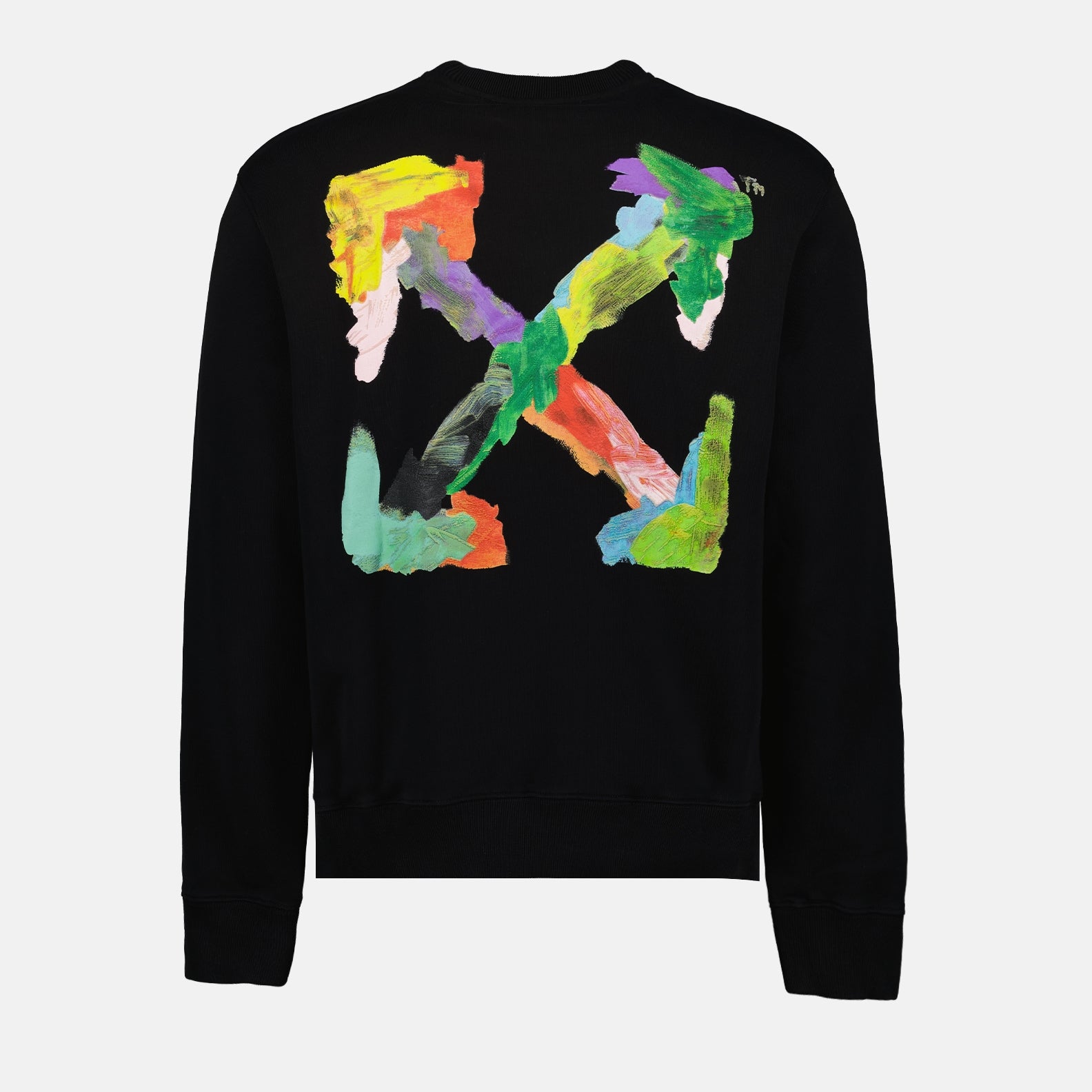 Maille Sweatshirt Brush Arrow Off-White Noir Homme