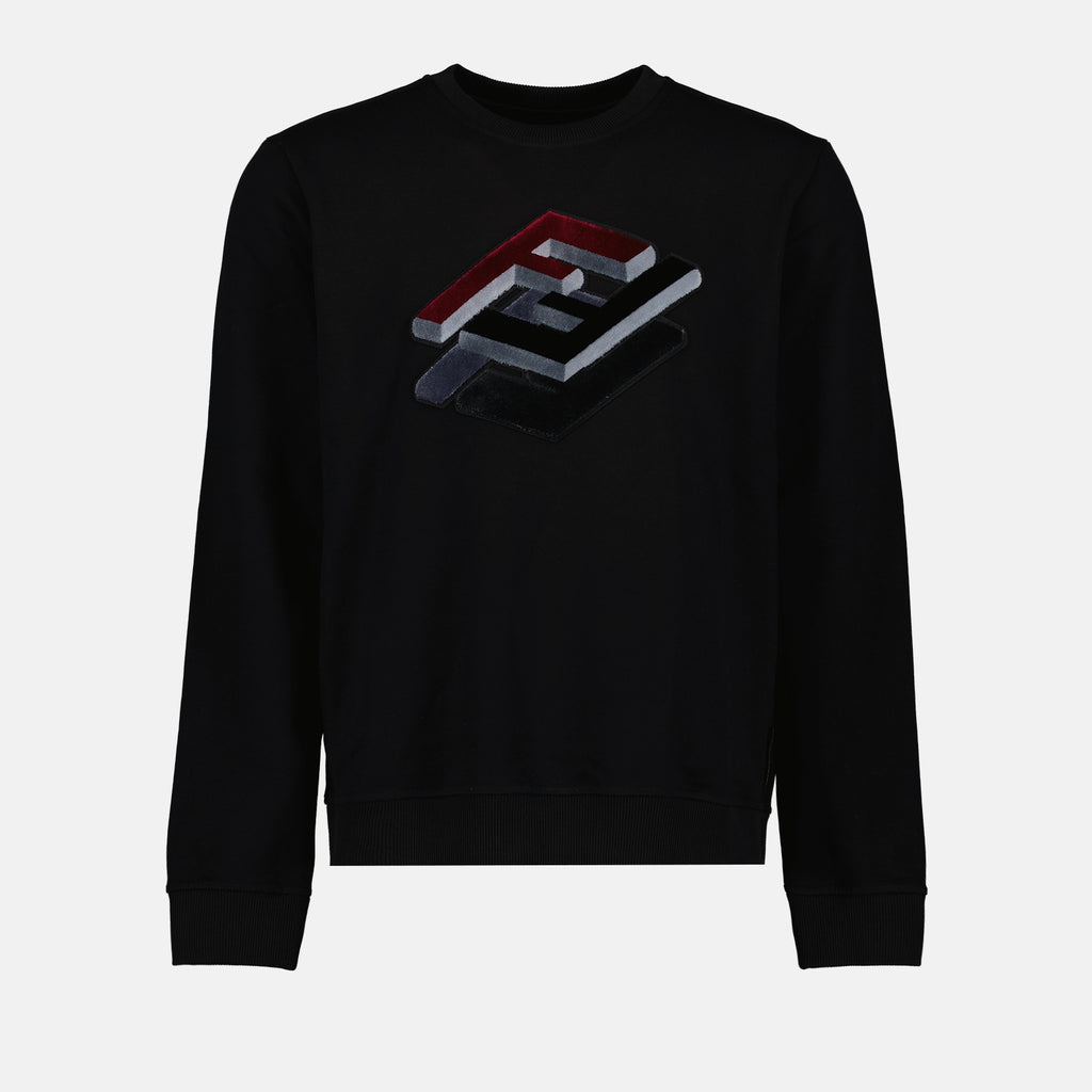 Felpe Sweatshirt FF 3D Fendi Nero Homme