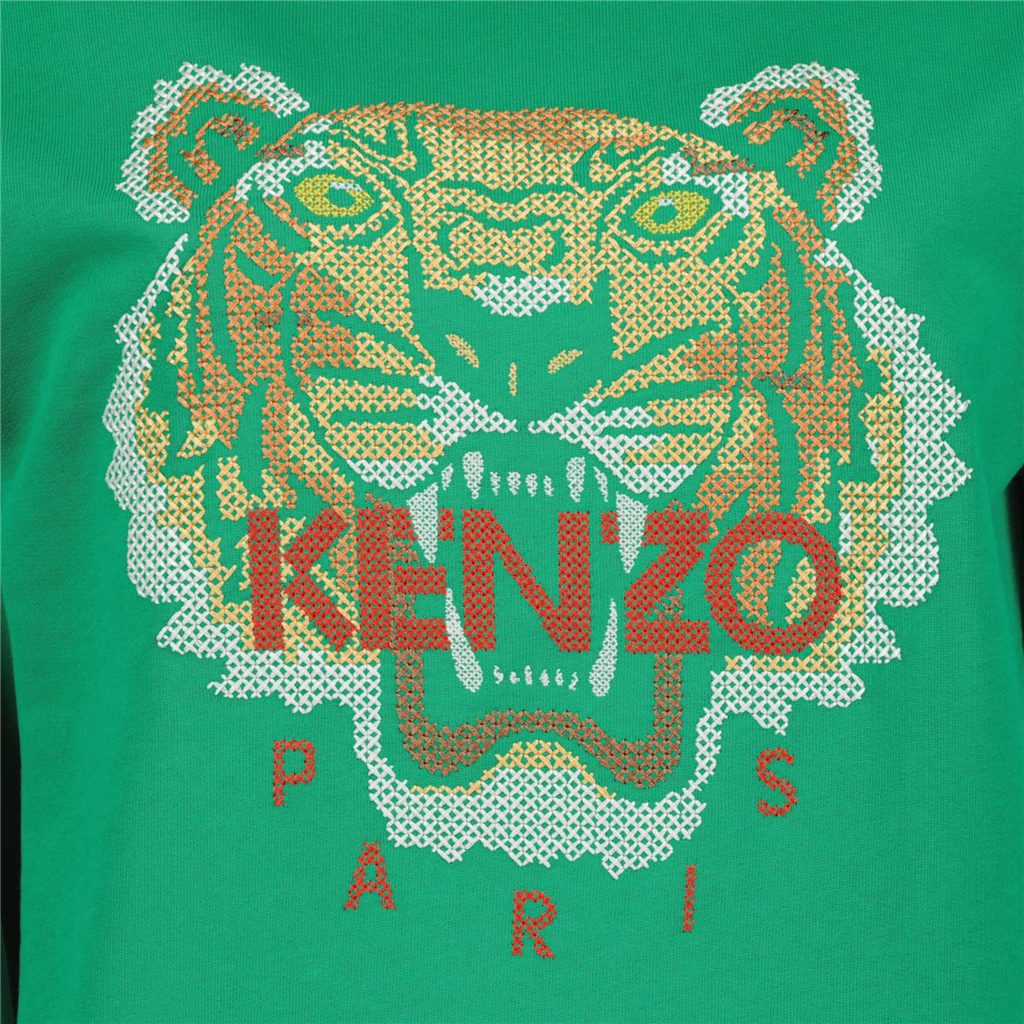 スウェットシャツ ケンゾー タイガー スウェットシャツ レディース グリーン Kenzo 緑 女性