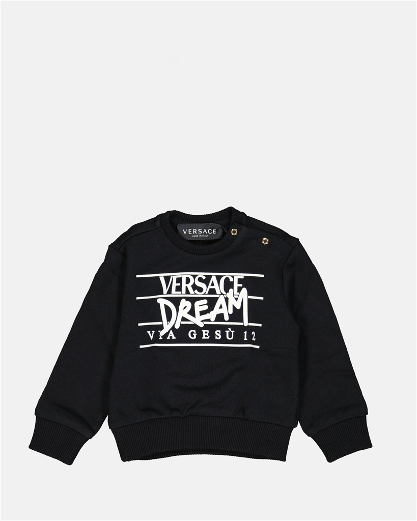 의류 Sweatshirt Versace Via Gesù Versace 검은색 어린이들