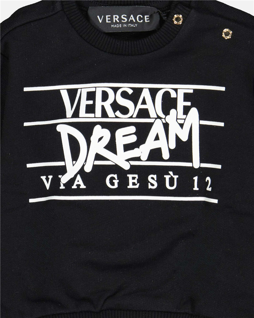 의류 Sweatshirt Versace Via Gesù Versace 검은색 어린이들