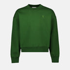 Felpe Sweatshirt Ami de Coeur Ami PARIS Verde Unisex