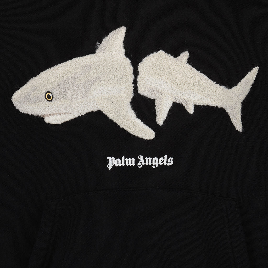 Maille Sweatshirt White Shark Palm Angels Noir Homme