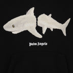 Maille Sweatshirt White Shark Palm Angels Noir Homme