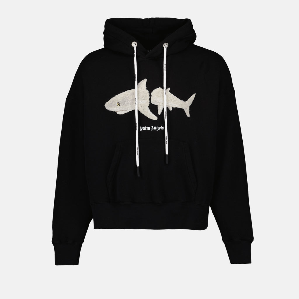 Maille Sweatshirt White Shark Palm Angels Noir Homme