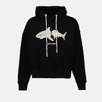 Maille Sweatshirt White Shark Palm Angels Noir Homme