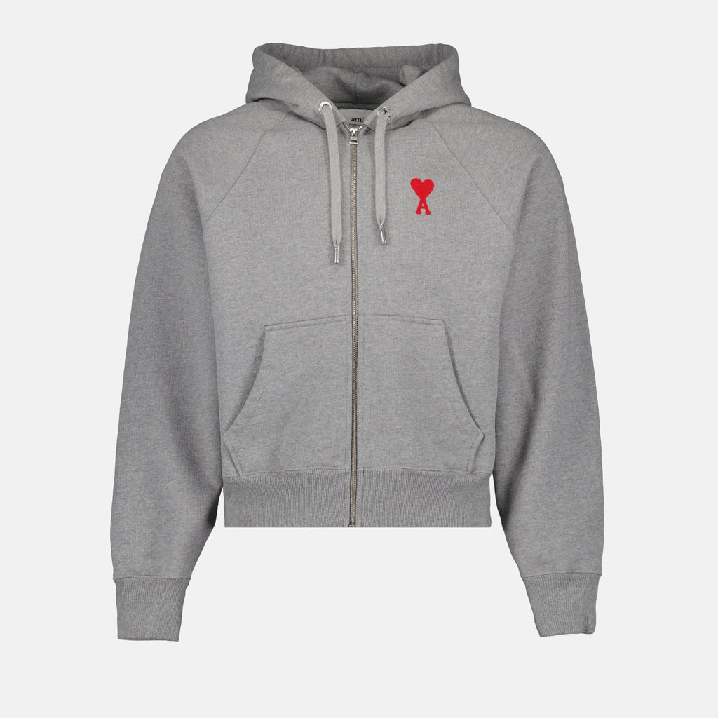 Sweatshirts Sweatshirt zippé Ami de Coeur Ami PARIS Grau Unisex