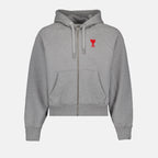 Sweatshirts Sweatshirt zippé Ami de Coeur Ami PARIS Grau Unisex