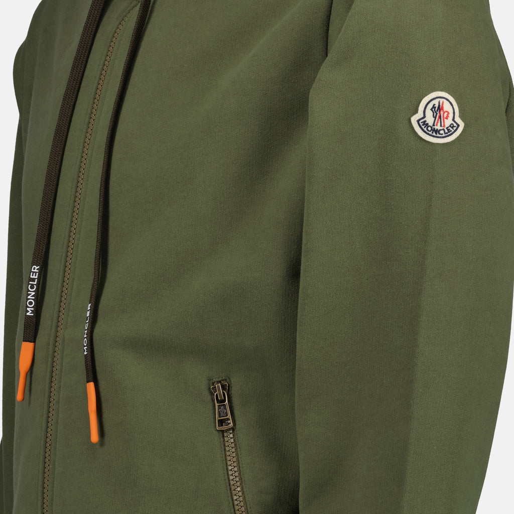 스웨트셔츠 Sweatshirt zippé Moncler 녹색 Homme