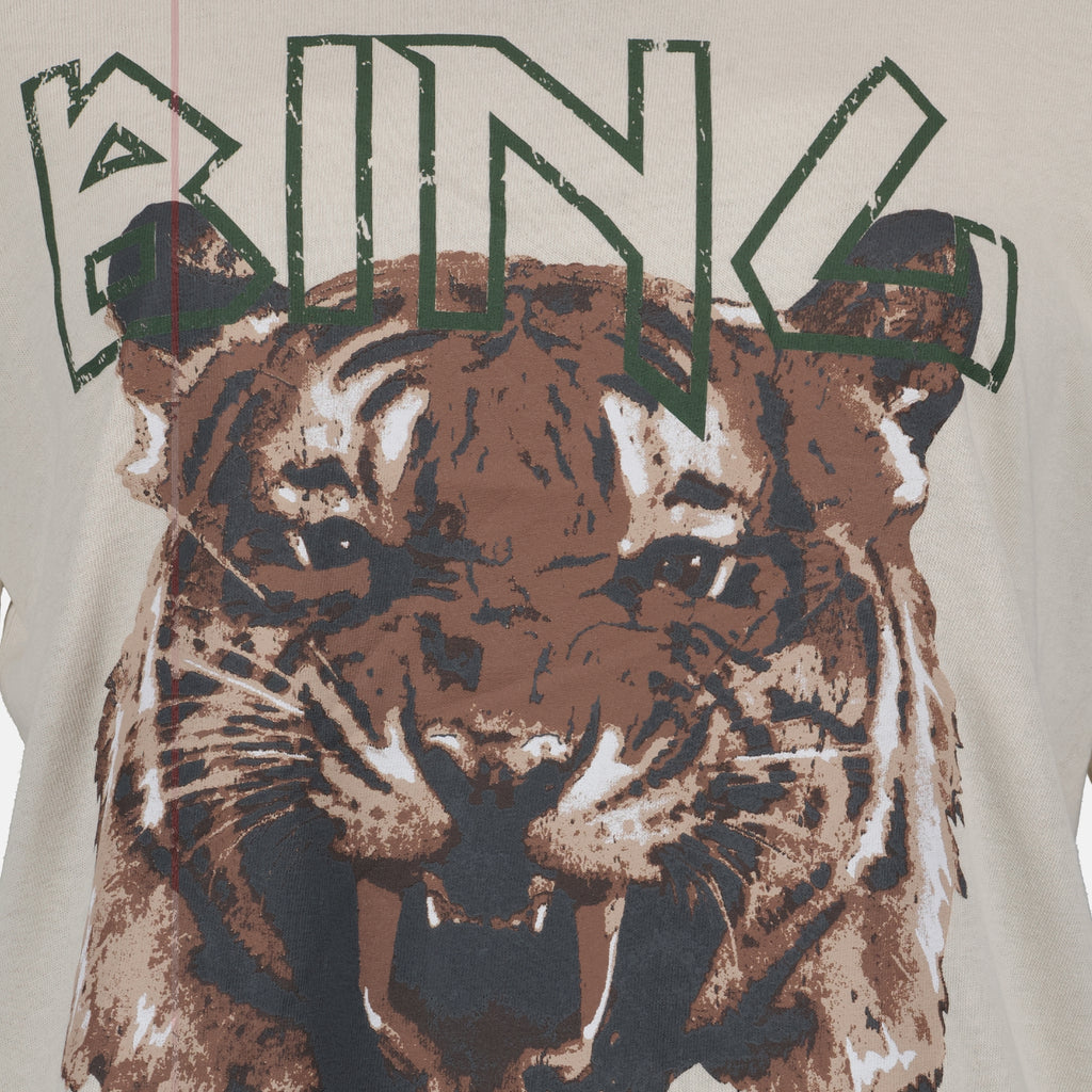 Tシャツ タイガープリントTシャツ Anine Bing ベージュ 女性