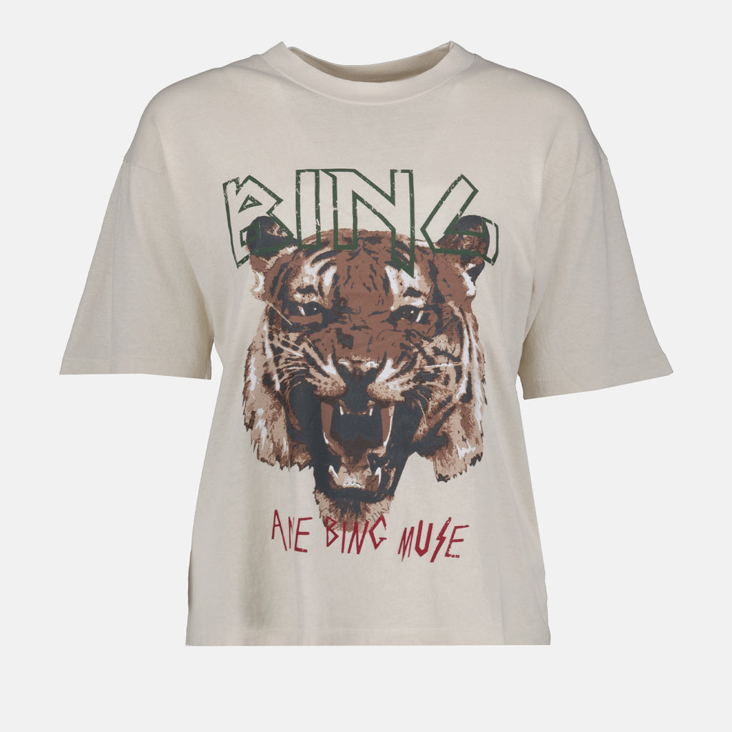 Tシャツ タイガープリントTシャツ Anine Bing ベージュ 女性