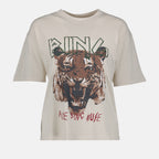 Tシャツ タイガープリントTシャツ Anine Bing ベージュ 女性
