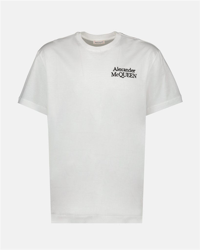 Tシャツ ロゴTシャツ Alexander McQueen 白 男