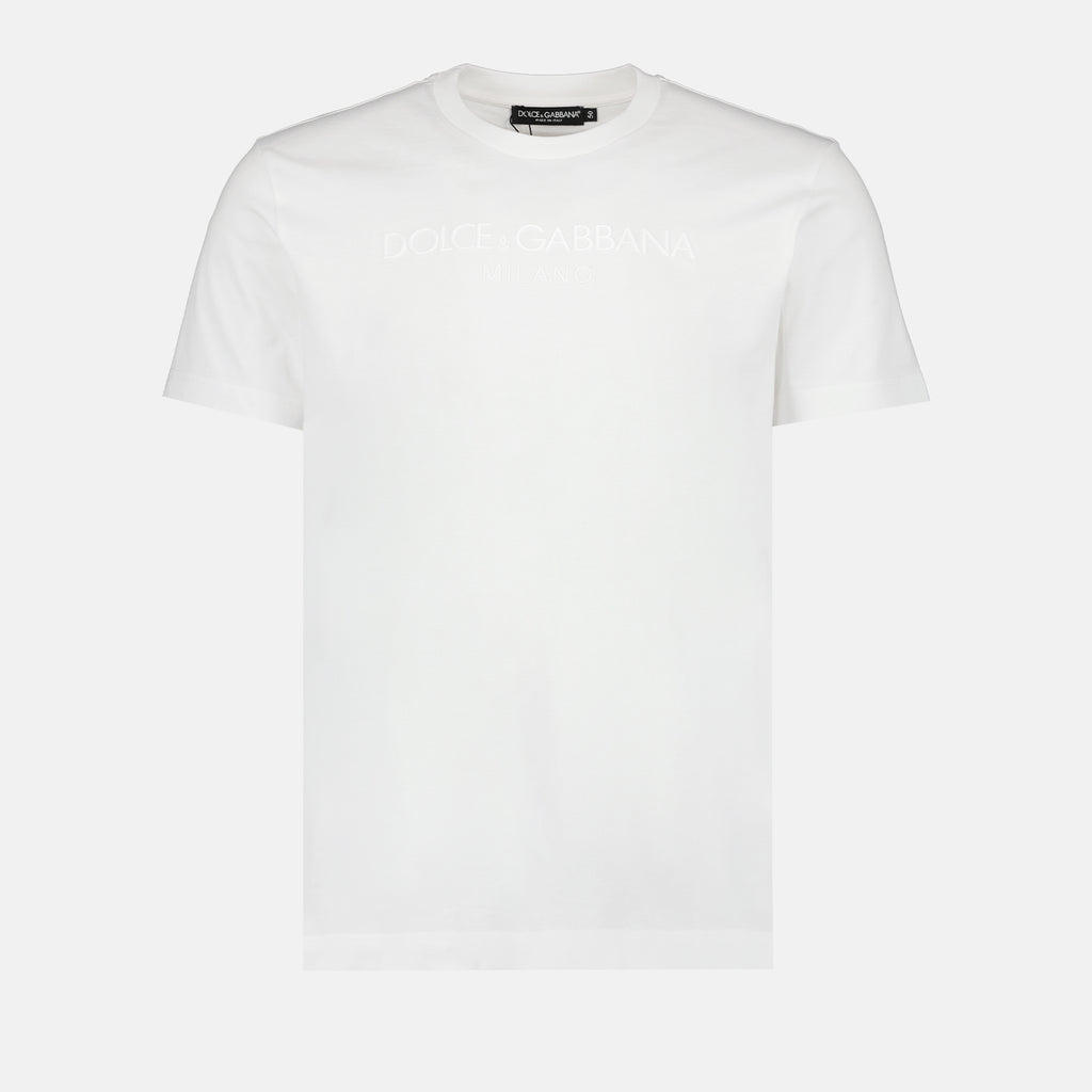 T-shirts T-shirt à logo Dolce & Gabbana Blanc Homme
