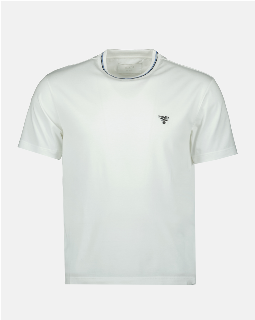 T-Shirts T-shirt à logo Prada Weiß Homme