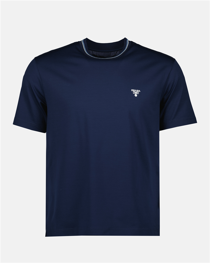 T-Shirts T-shirt à logo Prada Dunkelblau Homme