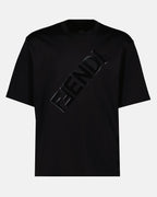 T-shirts T-shirt Fendi Diagonal Fendi Noir Homme