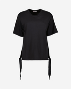 T-shirts T-shirt à logo et ruban Moncler Noir Femme
