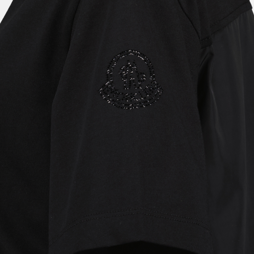 T-shirts T-shirt à logo et ruban Moncler Noir Femme
