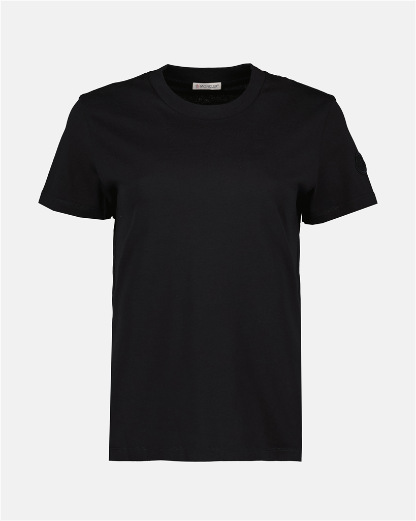 T-shirts T-shirt com Logo Moncler Preto Mulheres