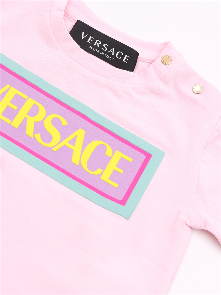 Prendas T-shirt à logo Versace Rosa Niños