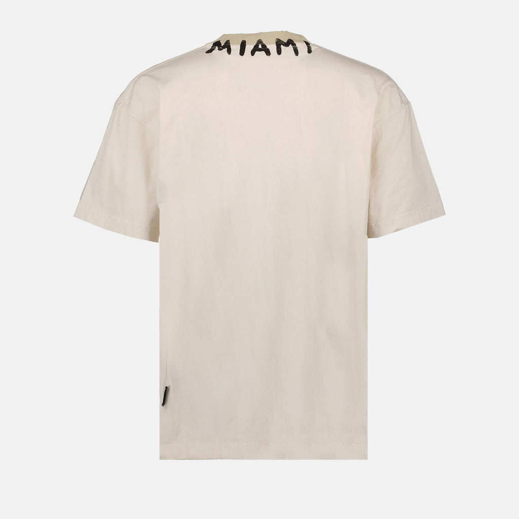 T-shirts T-shirt à logo Seasonal Palm Angels Beige Homme