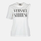 T-shirts T-shirt asymétrique Versace Blanc Femme